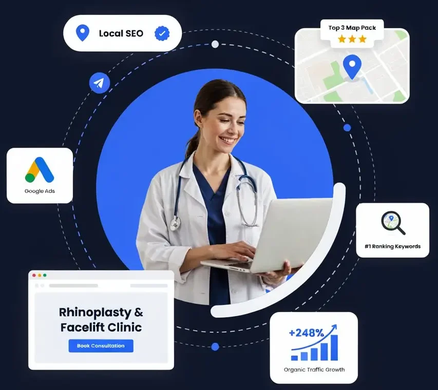 Local SEO and Marketing for Plastic Surgery Doctor Banner